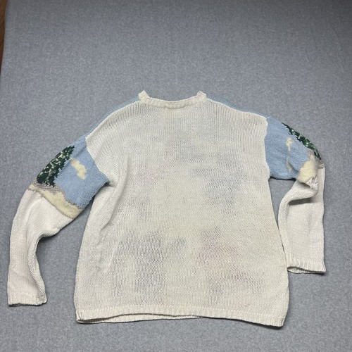 Vintage Samantha Taylor Women’s Sweater Size Large Knit Winter Time Bears White - Picture 8 of 11