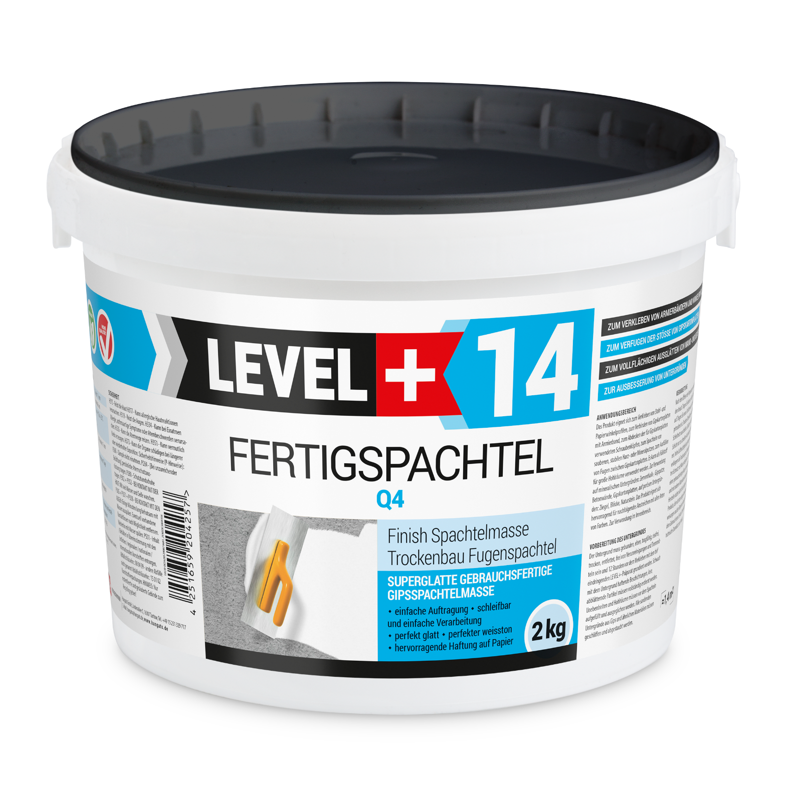 Fertigspachtel Gipsspachtel Schneeweiß Glättspachtel Trockenbau Wand