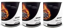 HIGH TECK HFP 250 GM 8555 EBONY BLACK BASECOAT AUTO PAINT QUART SIZE! (3 Pack)