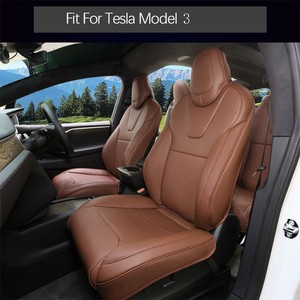 Details About Car Seat Cover Fit For Tesla Model 3 2017 2019 Snug Fit Front Rear High Backrest