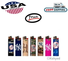 BIC New York Yankees Cigarette Lighters MLB Officially Licensed (7 Pack) - New