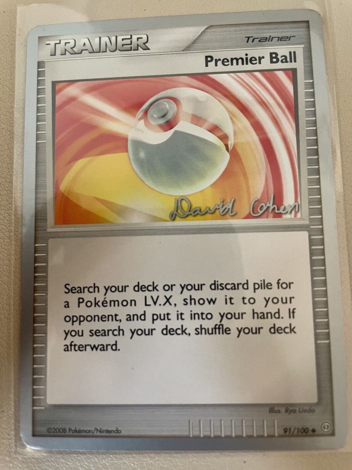 Premier Ball #91/100 Pokemon Card - 2009 World Championships Ed - NM