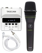 Mackie Em-89d Cardioid Dynamic Vocal Microphone + Tascam Dr-10lw Pcm Recorder