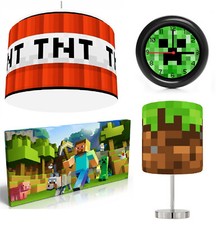 PIXELS MINE CRAFT GAME  Light Shade , Lamp, Wall Art, Clock or Bundle Reusable
