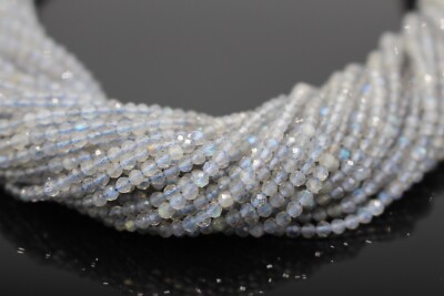 Labradorite 2-3mm faceted gemstone strand top quality 40cm healing stone 