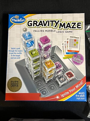 Gravity Maze Falling Marble Logic Game 2015 ThinkFun COMPLETE Board Game STEM VG