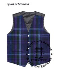 Scottish Wedding Vest Spirit of Scotland tartan VEST Formal 5 Buttons WAISTCOAT