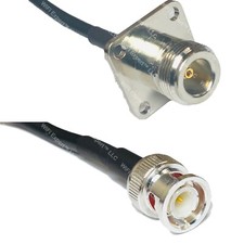 RFC195 N FLANGE FEMALE to BNC MALE Coax RF Cable USA-Ship Lot