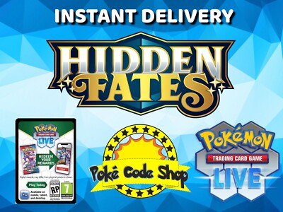qr codes for pokemon trading card game online 100 x HIDDEN FATES Live Pokemon Booster Codes Online INSTANT QR EMAIL  DELIVERY