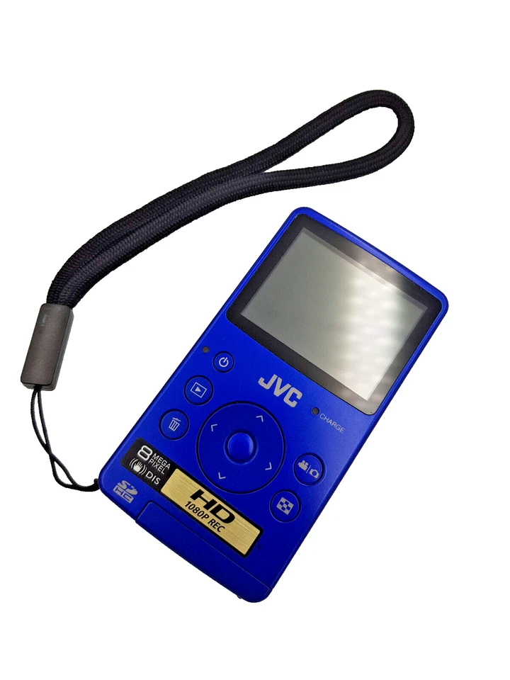 JVC GC-FM1 PICSIO HD Memory Camera Portable Pocket Video Camcorder - Blue - Image 3 of 4