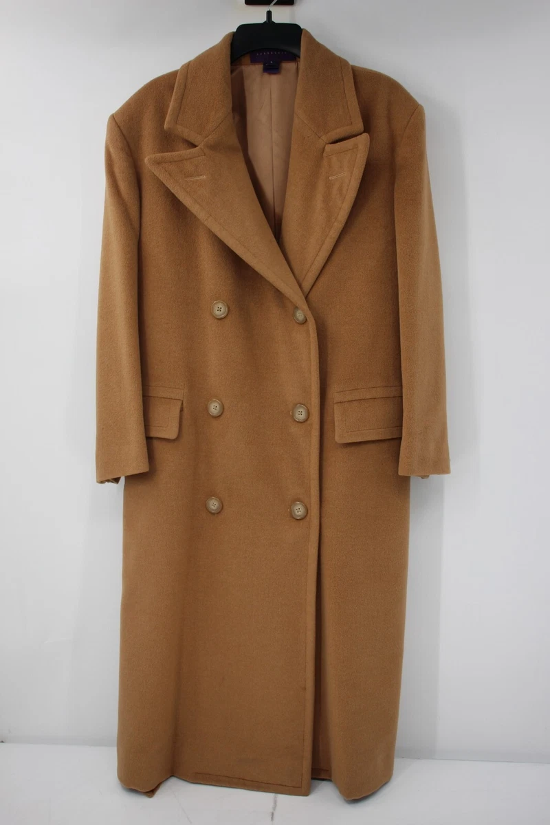 Ralph Lauren purple label Womens 6 wool cashmere Angora coat double  breasted | eBay