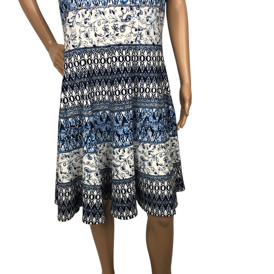 Vestido Danny & Nicole Floral Estampado Paisley Línea A Talla 14 Vaquera Occidental Boho Foto 3 de 4