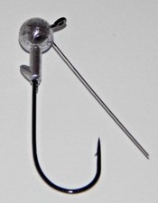 (25) 1/4 oz 3/0 Weedless jighead wire FLAT EYE grub head swimbait Umbrella rig