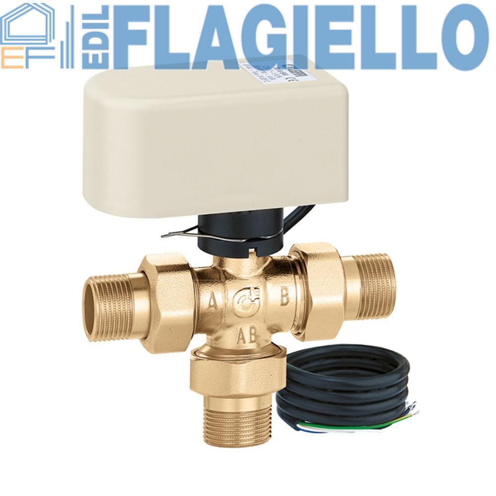 Valvola a Sfera 3/4" CALEFFI 644352 a Tre Vie Deviatrice Motorizzata