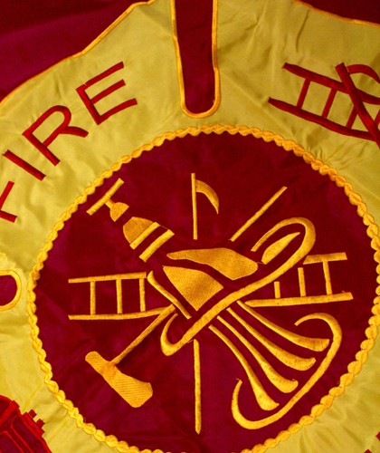 Fire Department Flag 3'x5' Double Sided, Embroidered - Picture 3 of 5