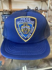 Chapeau département de police de la ville de New York chapeau camionneur en mousse vintage chapeau en mousse B4