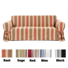 All Cotton 100% Stripe Sofa or Loveseat Slipcover/Sofa/Chair Cover in 5 COLORS