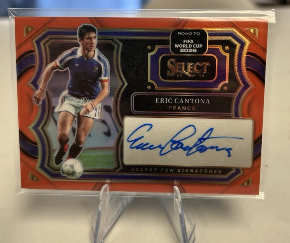 Eric Cantona Soccer Autographed Sports Trading Cards & Accessories