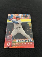JASON VARITEK ROOKIE 1998 LEAF ROOKIES & STARS BOSTON RED SOX NRMT BASEBALL CARD. rookie card picture