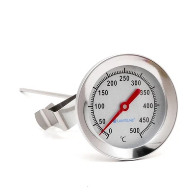 LANTELME 500°C Grill Thermometer mit 30cm Sonde Edelstahl Bbq Smoker Gasgrill Kohlegrill