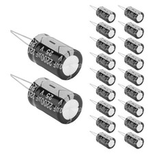 20 Pcs 13x21mm 2200uF 25V Radial Aluminum Electrolytic Capacitors Q2V82077