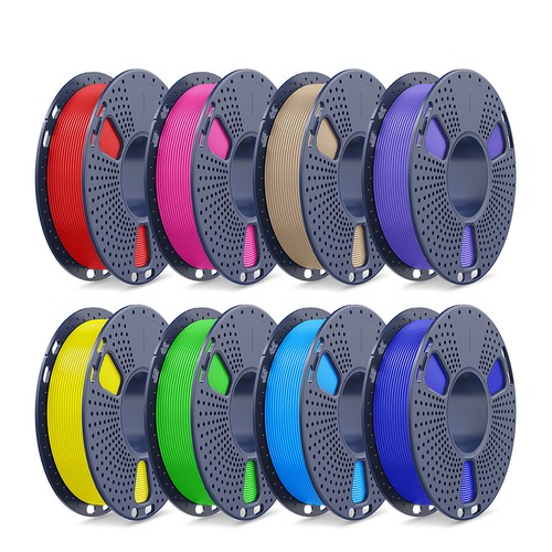 SUNLU 8 Color PLA Filament Set Multicolor, 0.25kg/Spool Total 2KG Filament PLA