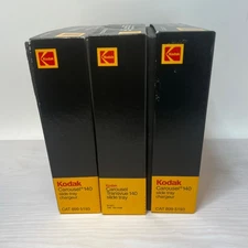 Lot of 3 Kodak Carousel Transvue 140 Slide Trays, tested, work