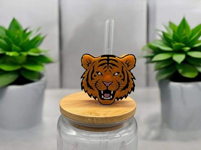3D Druck Trinkhalm Topper Tiger - Strohhalm Deko PLA Verzierung