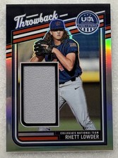 2026 Panini USA Stars & Stripes Throwback Game Worn Patch - Rhett Lowder Prizm