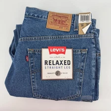 Levi Strauss Co Mens Relaxed Straight Leg Jeans Blue Denim Waist 38 Inseam 30