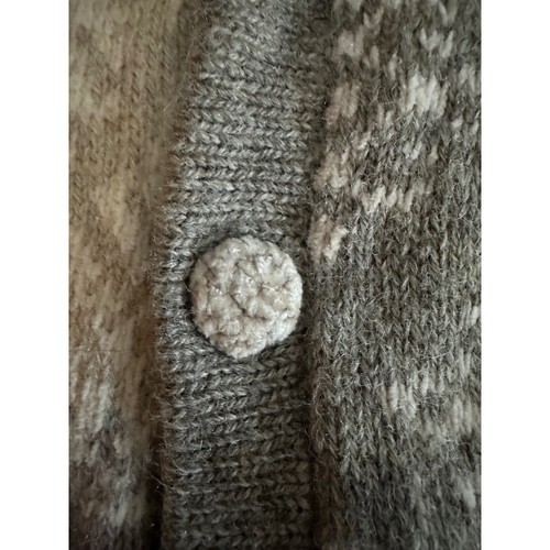 ICELANDIC DESIGN Vintage Cardigan Pullover Jacke Gr. M Patchwork Wollmischung gefüttert - Bild 9 von 12