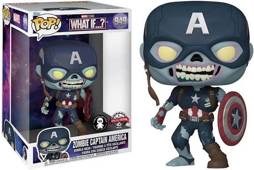 POP! Marvel Studios What If...? #949 ZOMBIE CAPTAIN AMERICA 9" Bobble-Head!