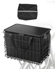 VEVOR Rear Bike Basket Folding Bicycle Basket Cargo Net Liner Waterproof Cover