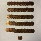 1956-D WHEAT Cents Roll Of 51 Coins Red/ Brown  ConditionSee Pictures#9
