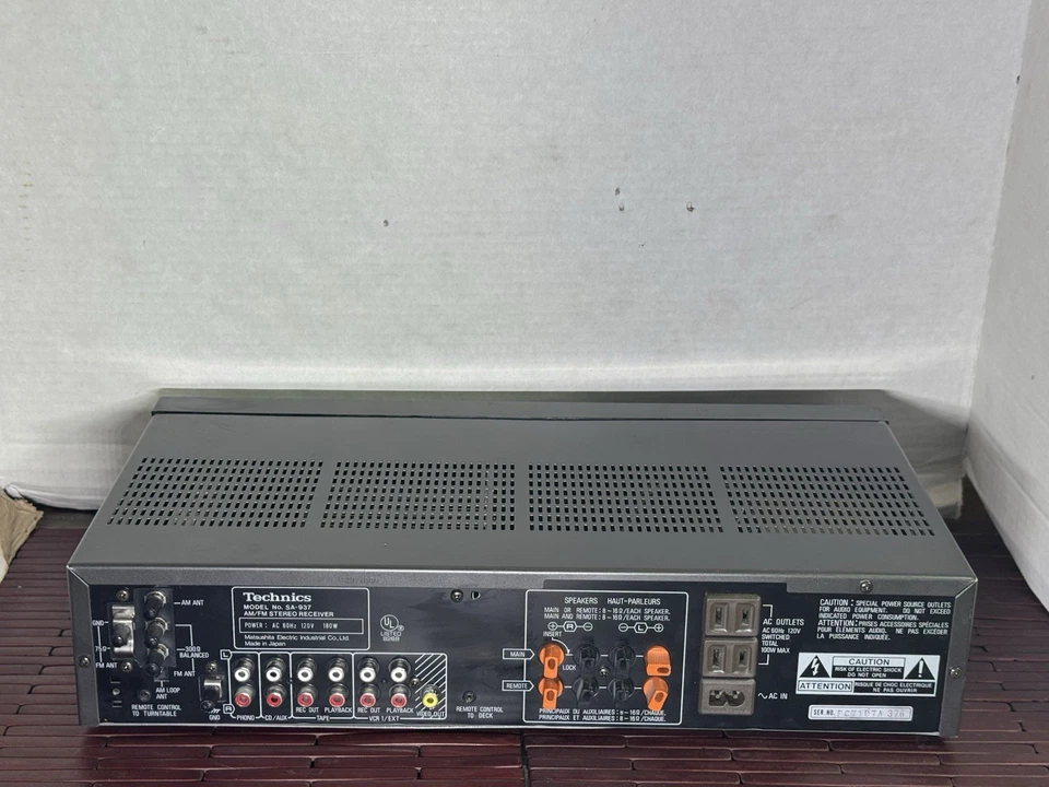Technics SA-937 AM/FM Receptor Estéreo 40W Sintetizador Cuarzo - Probado y Funcionando Foto 4 de 4