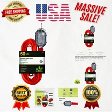 50ft Portable Hand Lamp with Durable Swivel Hook & Kink-Free Cord - Bright Light