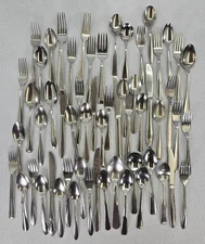 LOT of 58 pcs Assorted Silverware Stainless VINTAGE FLATWARE MIXED Sizes Random