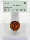 1909 Indian Cent MS64 RB PCGS Old Green Holder
