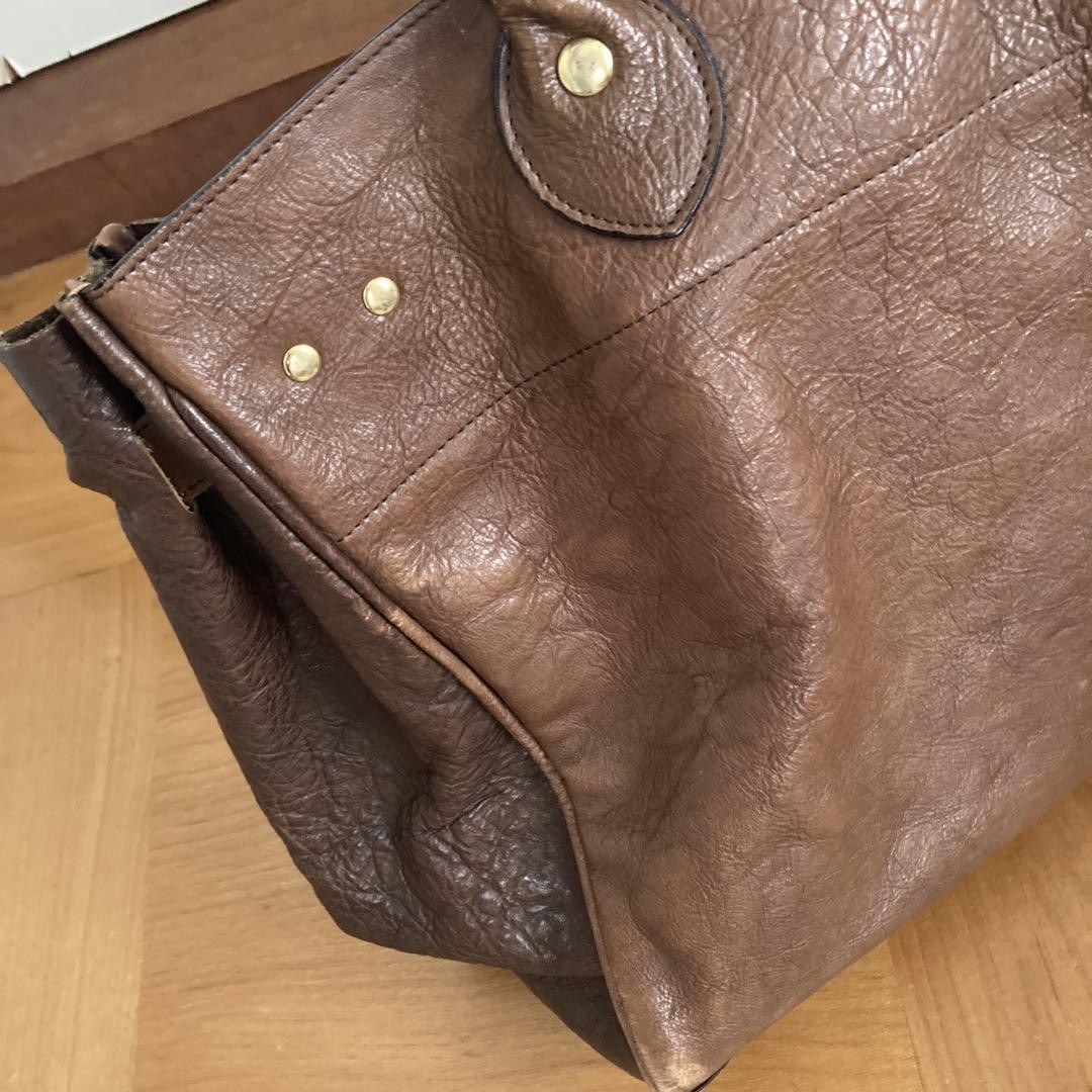 Sita Parantica Brown Leather Handbag with Gold Hardware Sita Parantica Brown Leather Handbag with Gold Hardware