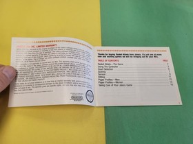 Racket Attack Tennis NES Nintendo Original Instruction Manual Book Only OEM