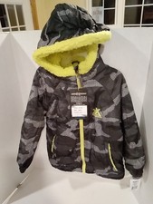 ZeroXposur Girls Jacket Gray/Black with Lime Lining Medium 5/6 178