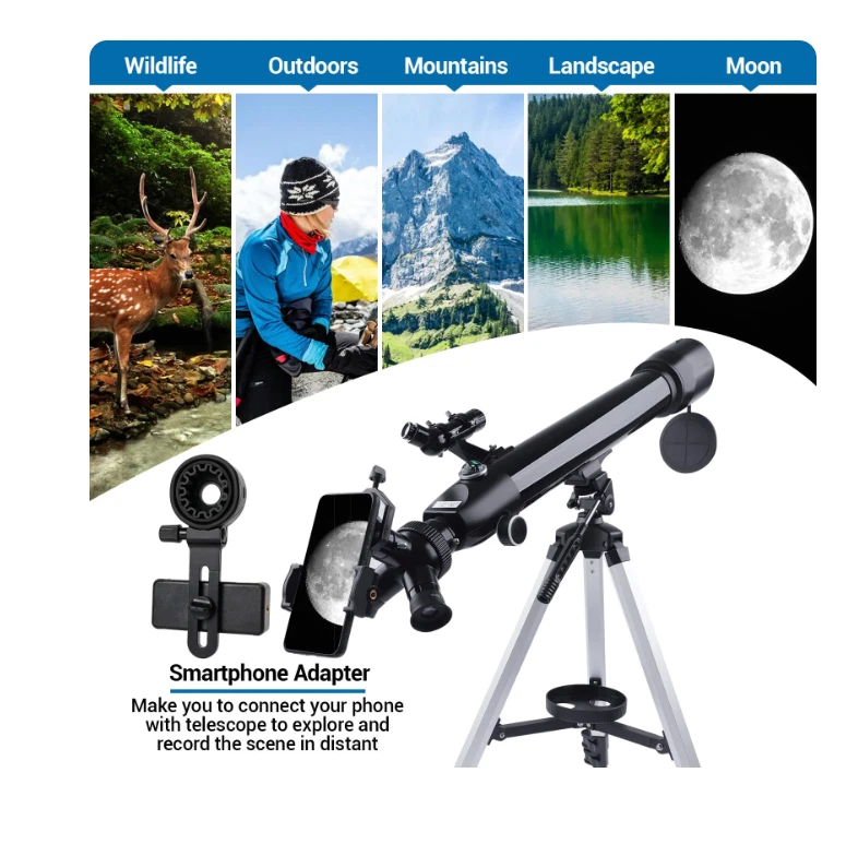 HUTACT Telescope for Adults, 700mm HD Astronomy Telescope w/3 Rotatable Eyepiece - Image 2 of 4