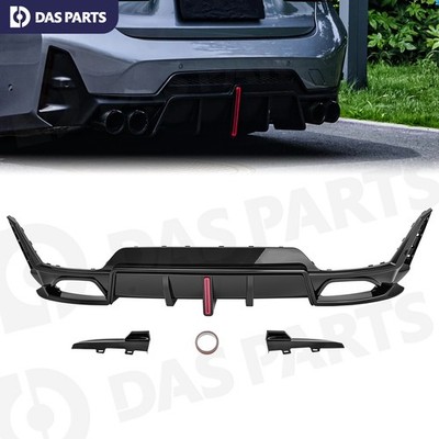 Gloss Black LED Rear Diffuser For 2023-2026 BMW 3 Series 330i M340i G20 M Sport