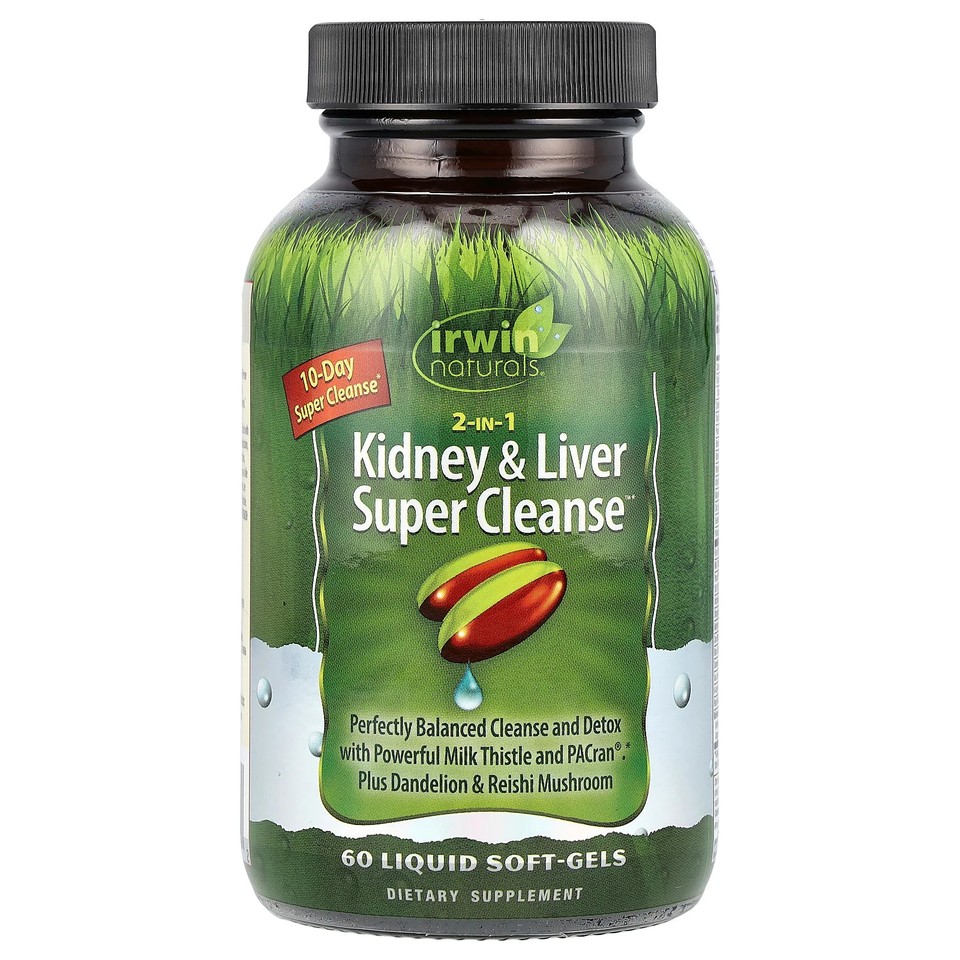 2-In-1 Kidney & Liver Super Cleanse™, 60 Liquid Soft-Gels