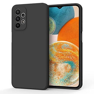 for Samsung Galaxy A23 4G 5G Case, Stylish Slim Liquid Silicone Full Black