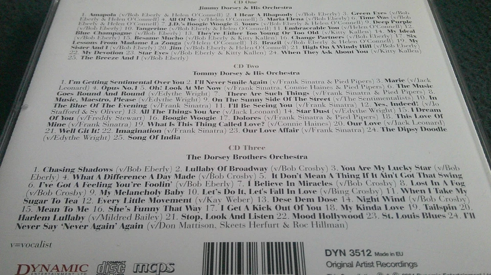 3CD-BOX - THOSE FABULOUS DORSEYS (ESSENTIAL GOLD/SWING/FRANK SINATRA/BING CROSY) - Bild 3 von 3