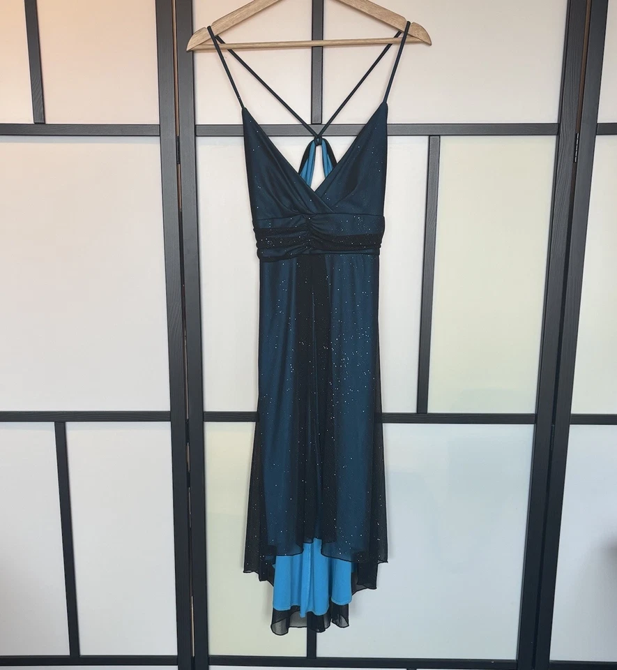 VTG Jodi Kristopher Y2K Fairy Whimsigoth Babydoll Dress Sz Small Asymmetrical - Image 3 of 4