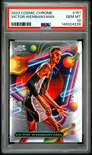 2023 TOPPS COSMIC CHROME #151 VICTOR WEMBANYAMA ROOKIE RC PSA 10