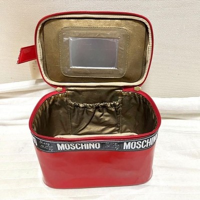 Cheap & Chick Moschino Vanity Bag Handbag Purse PVC in Red