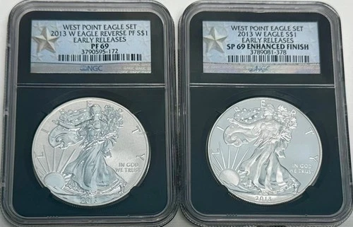2013-W American Silver Eagle West Point Set NGC 69 Early Releases ✪COINGIANTS✪